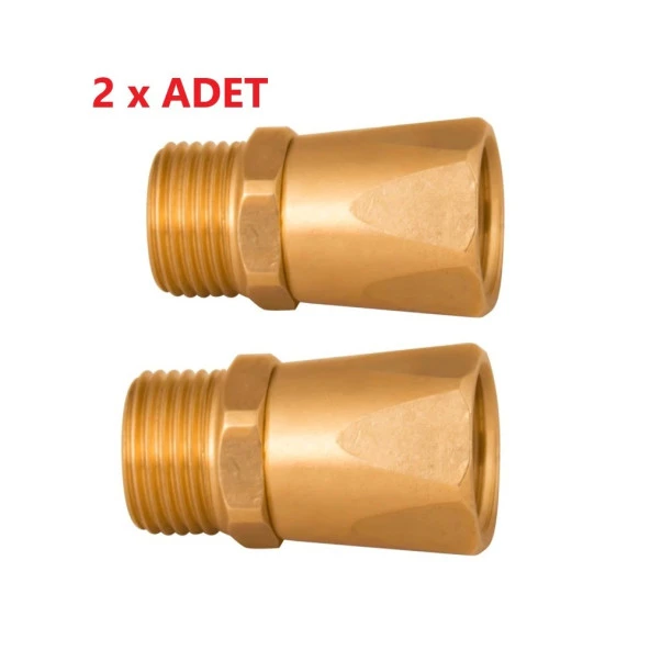 Düz Döner Nipel 1/2 -G128 - 2 Adet ürün görseli 1