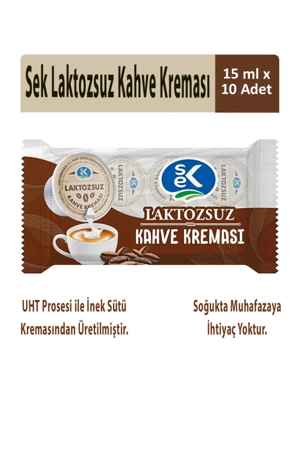 Sek Laktozsuz Kahve Kreması 15 ml x 10 Adet ürün görseli 1