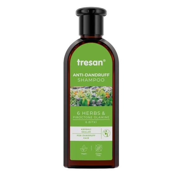 Tresan 6 Bitkili Kepek Şampuanı 300 ML Anti-Dandruff Shampoo ürün görseli 1