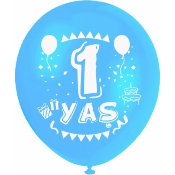 Nedi Pm-12160 Balon Baskılı 1 Yaş Karışık Renkli 16 Lı ürün görseli 1