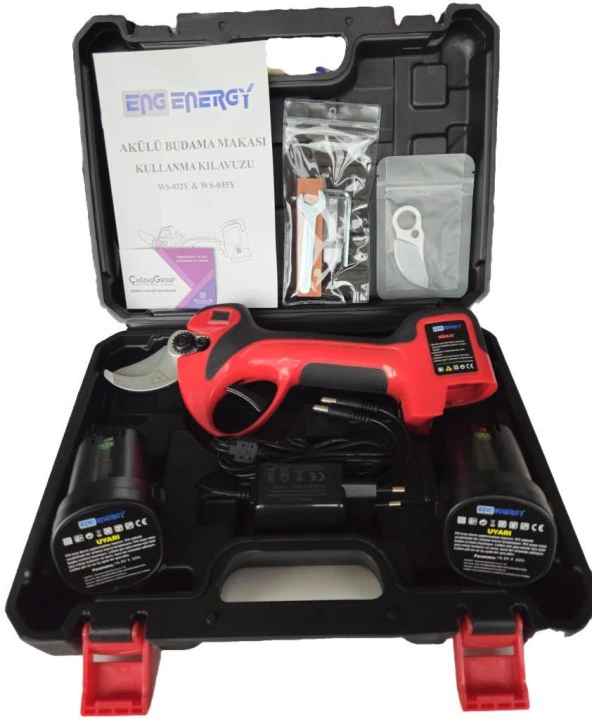Energy WS-035Y Akülü Budama Makası 35mm 2 Bataryalı Set ürün görseli 1