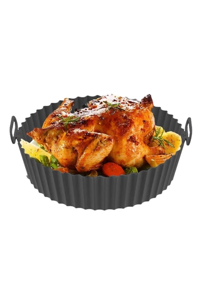 Airfryer Silikon Pişirme Kalıbı - Air Fryer Aksesuarı, Pişirme Kağıdı - Kırmızı (bpa Free) ürün görseli 1