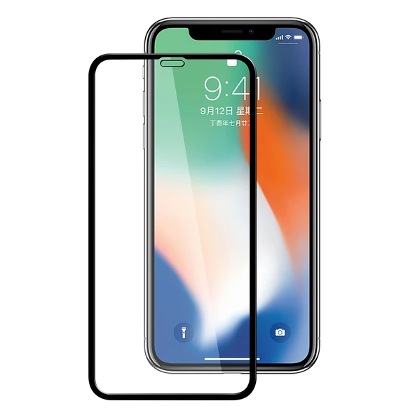 Bufalo iPhone XS Max Ekran Koruyucu 6D Nano Tam Kaplayan Siyah ürün görseli 1
