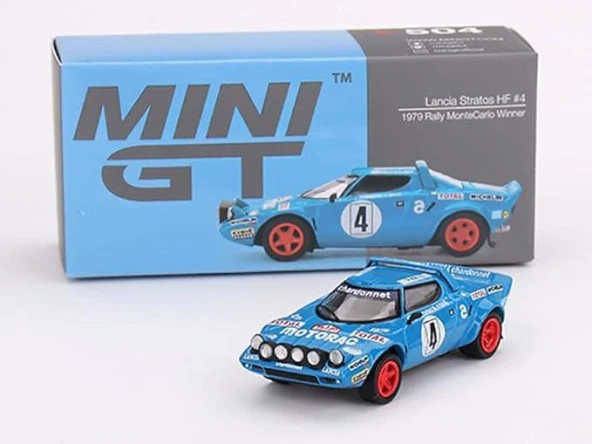 Mini Gt 504 Lancia Stratos HF #4 1979 Rally MonteCarlo Winner Model Araba ürün görseli 1