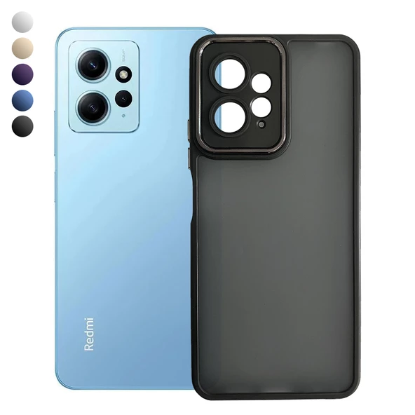 Xiaomi Redmi Note 12 Kılıf Freya Lazer Lens Kamera Çerçeveli Silikon Kapak ürün görseli 1