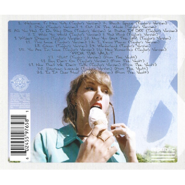 TAYLOR SWIFT - 1989 (TAYLOR'S VERSION) (AQUAMARINE GREEN EDITION) (CD) - Resim 2