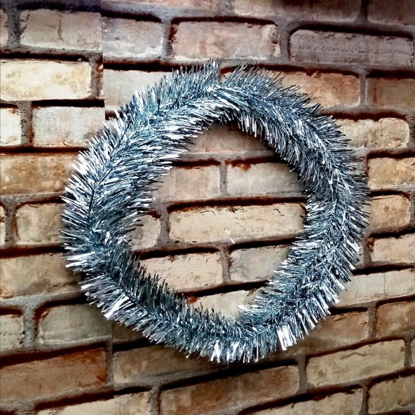 VIP 5 METRE PARLAK METALİK GÜMÜŞ ÇAM DALI GÜMÜŞ YILBAŞI GARLANDI GÜMÜŞ GARLAND GÜMÜŞ NOEL AĞACI DALI ürün görseli 1