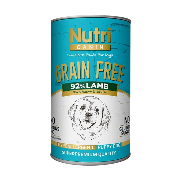 Puppy %92 Kuzu Etli Tahılsız 400Gr  Yavru Köpek Yaş Maması 4 Adet ürün görseli 1