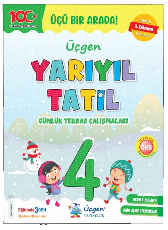 Üçgen 2024 4. Sınıf Yarıyıl Tatil Günlük Tekrar Çalışmaları ürün görseli 1