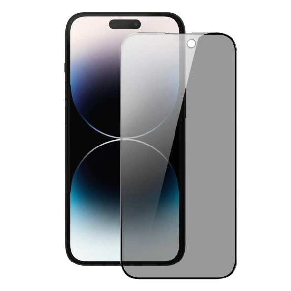 Vendas iPhone 15 Pro Max Uyumlu Oval Kenar Tasarımlı V-Bilvis Warrior Privacy Gizleyen Hayalet Ekran Koruyucu 2 Adet Set ürün görseli 1