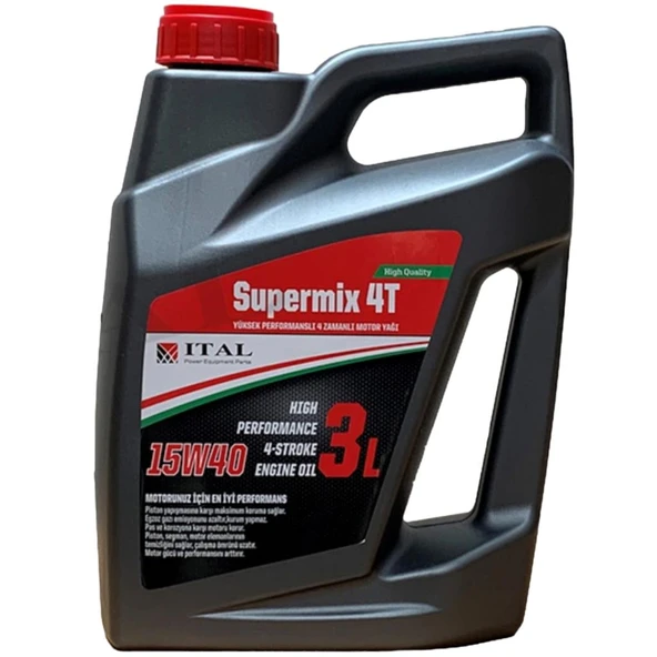 Ital Süpermix 4 Zamanlı Motor Yağı 15W-40 3 Litre ürün görseli 1