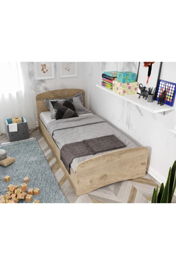 KZNMOB HOME Soft Tek Kişilik Mdf Karyola - 90 Cm X 190 Cm Yataklarla Uyumlu ürün görseli 1
