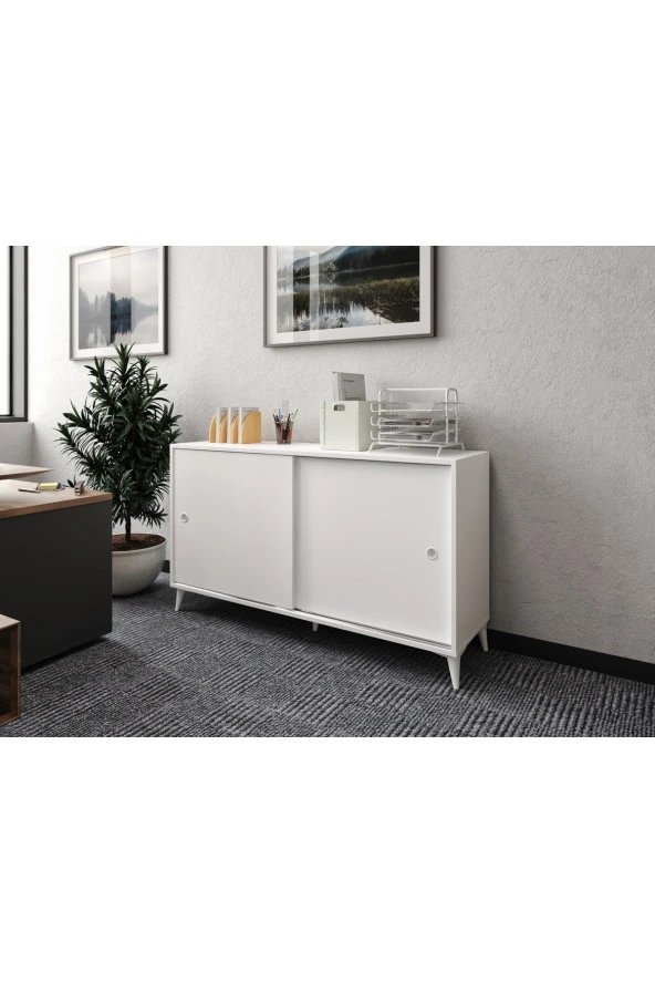 KZNHOME Joker Ofis Dolabı, Dosya Dolabı Beyaz - Tamamı 1. Kalite Mdf ürün görseli 1