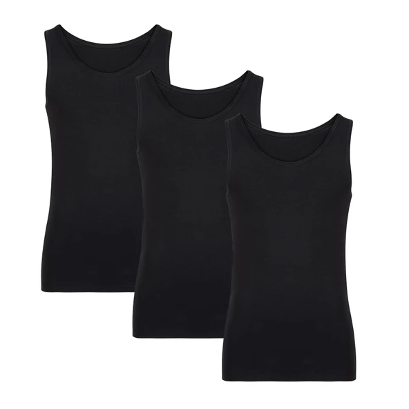 Thermoform Bambu Erkek Atlet Siyah 3'lü Paket ürün görseli 1