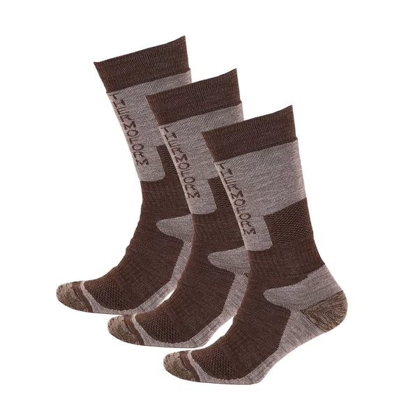 Thermoform Outdoor Çorap Kahverengi 3'lü Paket ürün görseli 1