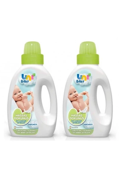 Unibaby Sıvı Çamaşır Deterjanı 1500ml Hassas Dokunuş Paket 2li (YEŞİL) ürün görseli 1