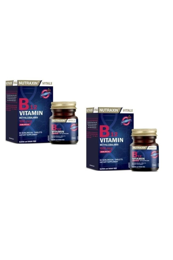B12 Vitamin 1000 Mcg 60 Dilaltı Tablet 2 Adet ürün görseli 1