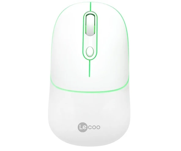 Lecoo WS210 2.4G Wifi Wireless Bluetooth Charging Mouse Beyaz ürün görseli 1