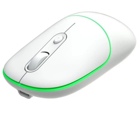 Lecoo WS210 2.4G Wifi Wireless Bluetooth Charging Mouse Beyaz - Resim 2