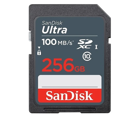 Sandisk 256GB 100MB/S Ultra SDXC C10 Full Hd Hafıza Kartı SDSDUNR-256G-GN3IN ürün görseli 1