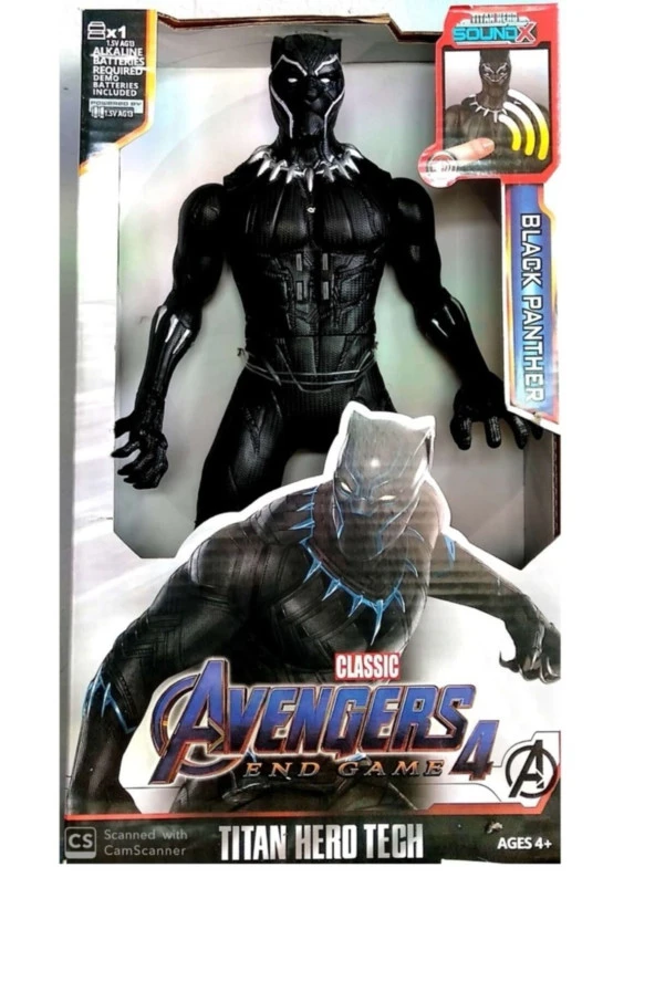 Black Panther Panter Sesli Işıklı Figür Oyuncak 29 cm ürün görseli 1