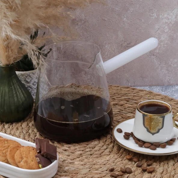 Arow Borosilikat Cam Cezve - 1000 ML - PM-2714-B ürün görseli 1