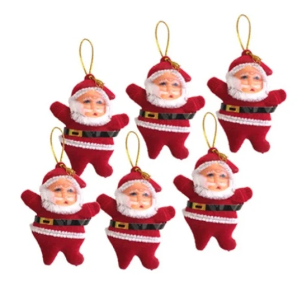 Nedi Yılbaşı Ağaç Süsü Noel Baba 6Lı ürün görseli 1
