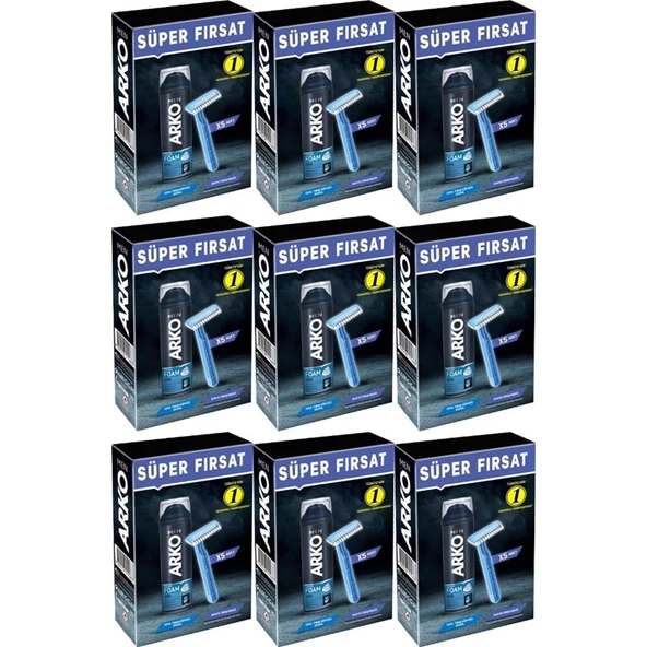Arko Men Banyo 5 Adet + Cool Köpük Pro 200ML (9 Lu Set) ürün görseli 1