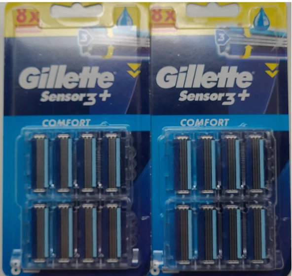 Gillette Sensor3+ Comfort 8'li Yedek Bıçak ürün görseli 1