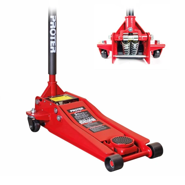 Proter PR 303 DP Arabalı Kriko 2 Piston (Düşük Profil) 3 Ton - P3KR230 ürün görseli 1