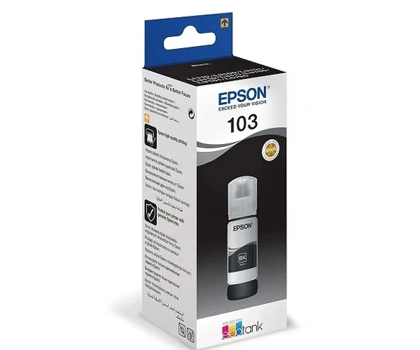 Epson 103 L3110/L3111/L3150/L3151 65 ml Bleck Siyah Mürekkep  C13T00S14A ürün görseli 1