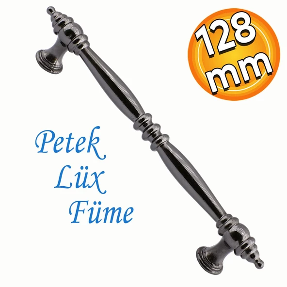 Petek Lüx Mutfak Mobilya Çekmece Dolabı Dolap Kapak Kulpu Kulbu Düz Metal Kulpları Kulpu Füme 128 Mm ürün görseli 1
