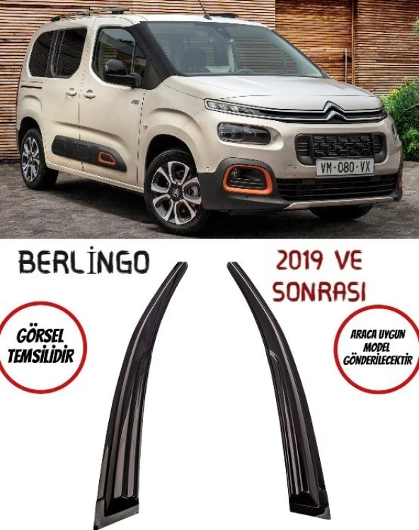Citroen Berlingo 2019 ve Sonrası Cam Rüzgarlığı 2li ürün görseli 1