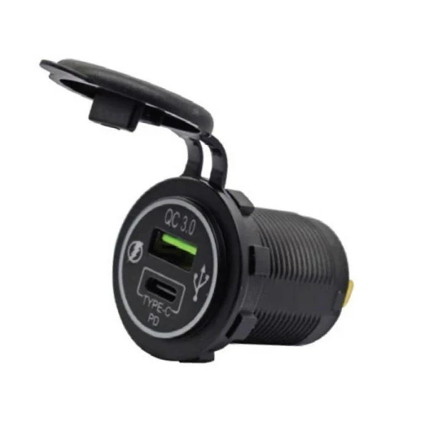 Saray Usb Soketi Usb+Type C 12/24v ürün görseli 1