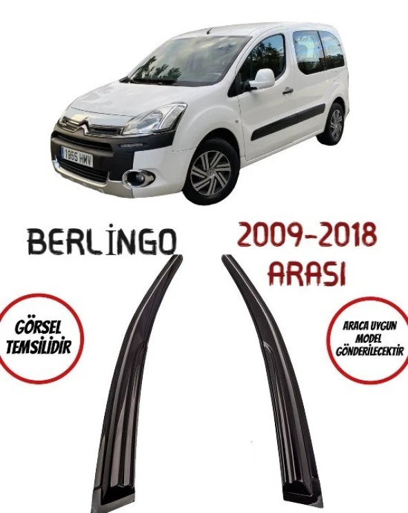 Citroen Berlingo 2009-2018 Arası Cam Rüzgarlığı 2-li ürün görseli 1
