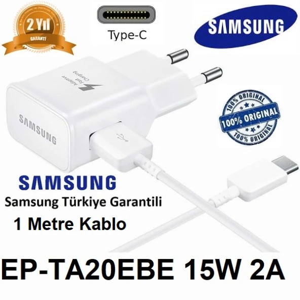 Samsung Galaxy S21 Orijinal EP-TA20EBE 15W 2A Hızlı Şarj Cihazı ve Type C Kablo STA20EBE00158 ürün görseli 1