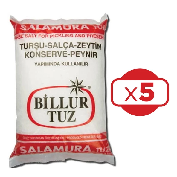 Billur İri Salamura Tuz 3000 gr x 5 Adet (15 kg) ürün görseli 1