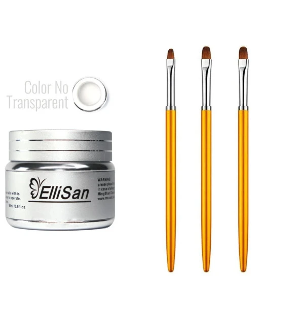Fontenay Ellisan Protez Tırnak Jeli Builder Gel 56 Gram + Tırnak Süsleme Desen Fırçası Seti No:2192 ürün görseli 1