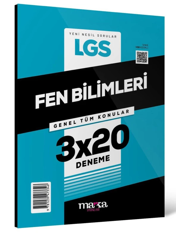 Marka 2024 LGS Genel Tüm Konular Fen Bilimleri 3x20 Deneme Marka Yayınları ürün görseli 1
