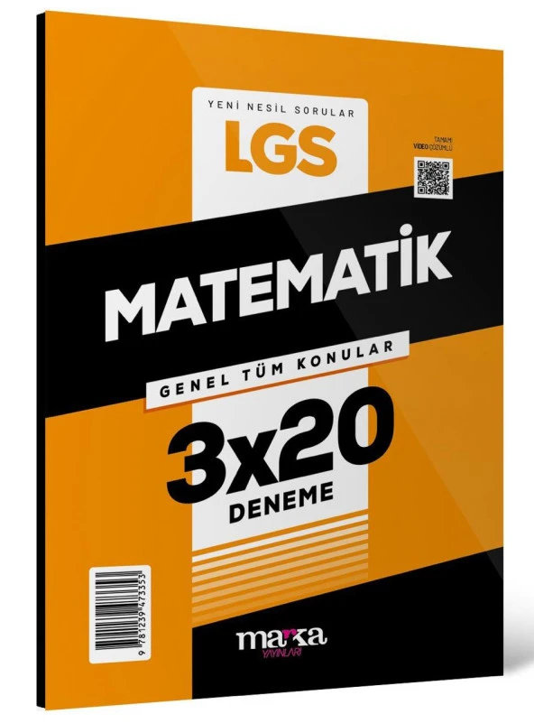 Marka 2024 LGS Genel Tüm Konular Matematik 3x20 Deneme Marka Yayınları ürün görseli 1
