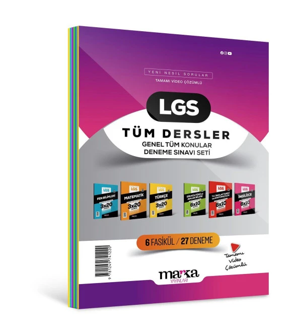 Marka 2024 LGS Genel Konular Tüm Dersler Deneme Sınavı Seti 6 Fasikül 27 Deneme Marka Yayınları ürün görseli 1