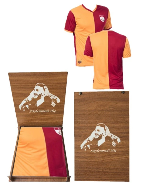 Galatasaray Orijinal Metin Oktay Fan Forma Icardı Ahşap Kutu Hediyeli ürün görseli 1