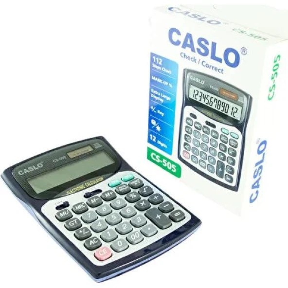 CSL CS-505 12 Hane Masa Tipi İşlem Kontrollü Su Geçirmez Hesap Makinesi ürün görseli 1