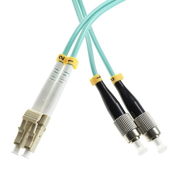 LC - FC Fiber Optik Patch Kablo 2mm 3 Metre (LC/UPC-FC/UPC-OM3-50/125-DX-2.0MM-LSZH-3M) ürün görseli 1