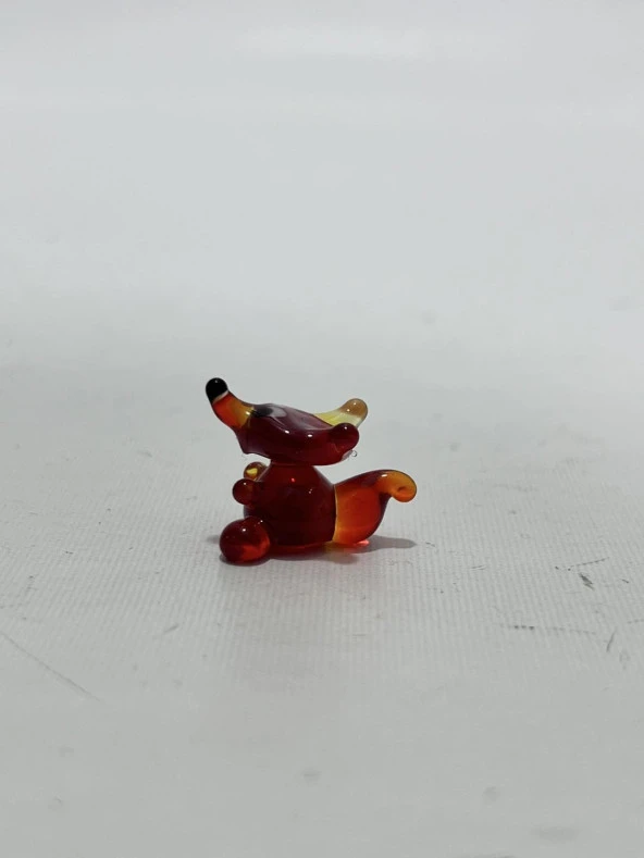 El Yapımı Mini Murano Cam Tilki Biblo A154-03 - Resim 2