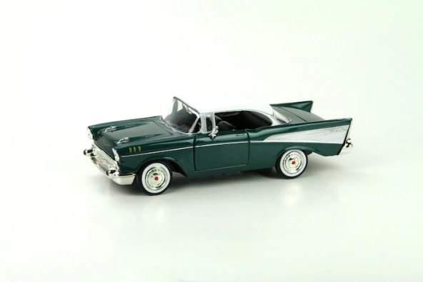 MotorMax 1957 Chevy Bel Air 1/24 Yeşil Model Araba ürün görseli 1