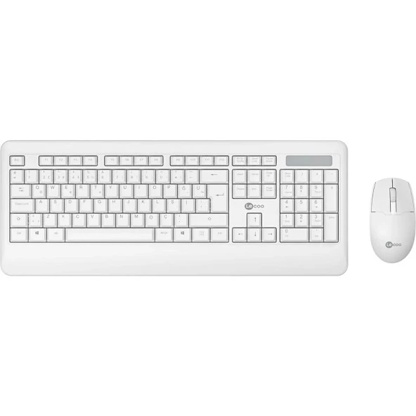 Lenovo Lecoo KW202 Kablosuz Türkçe Q Klavye & Mouse Set - Beyaz ürün görseli 1