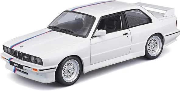 Bburago 1988 BMW 3 Series M3 1/24 Beyaz Model Araba ürün görseli 1