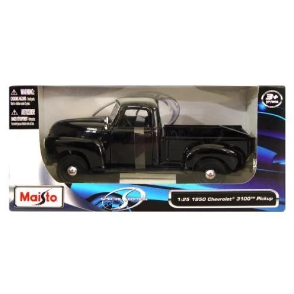 Maisto Chevrolet 3100 Pickup 1950 Diecast Model Araba 1:24 Special Edition Siyah ürün görseli 1