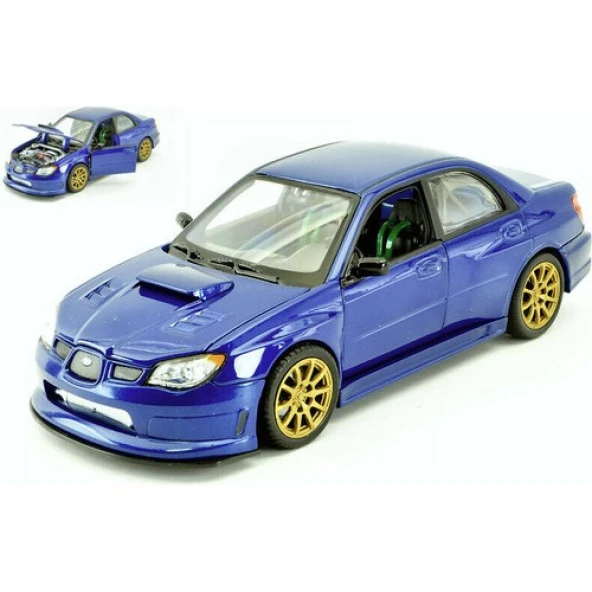 Welly Subaru Impreza Wrx Sti 1/24 Mavi Model Araba ürün görseli 1